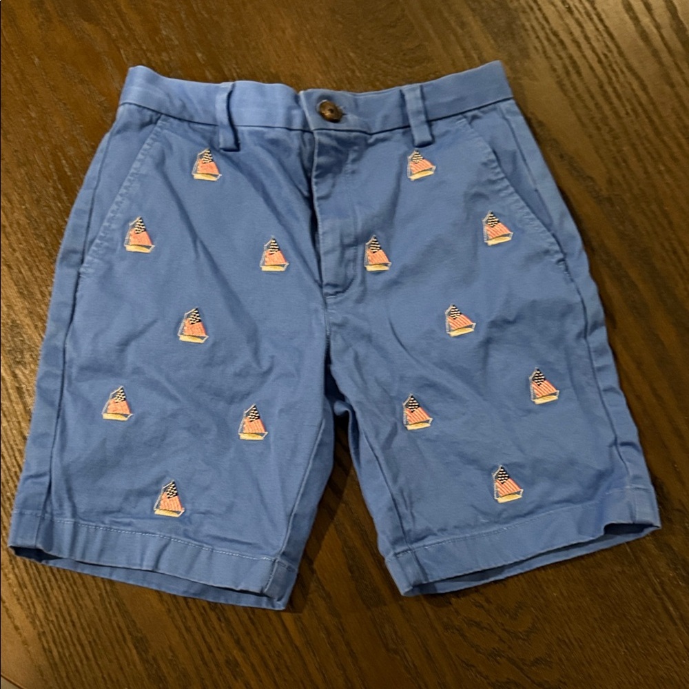 Boys Blue USA Sailboat breaker shorts size 8
